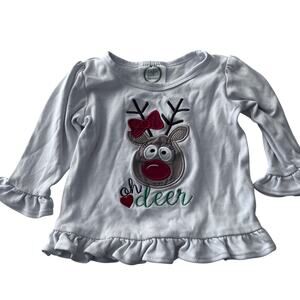 Blanks Boutique Christmas "Oh Dear" Shirt - 12 Months